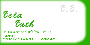 bela buth business card